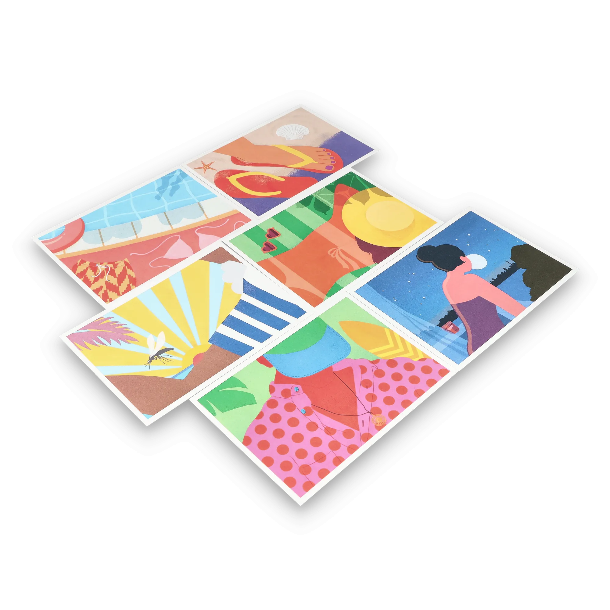 Greeting & Birthday Card Greeting Cards Iced Tea Set of 6