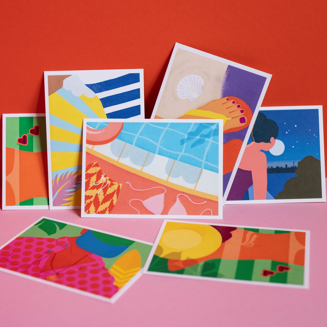 Greeting & Birthday Card Greeting Cards Iced Tea Set of 6