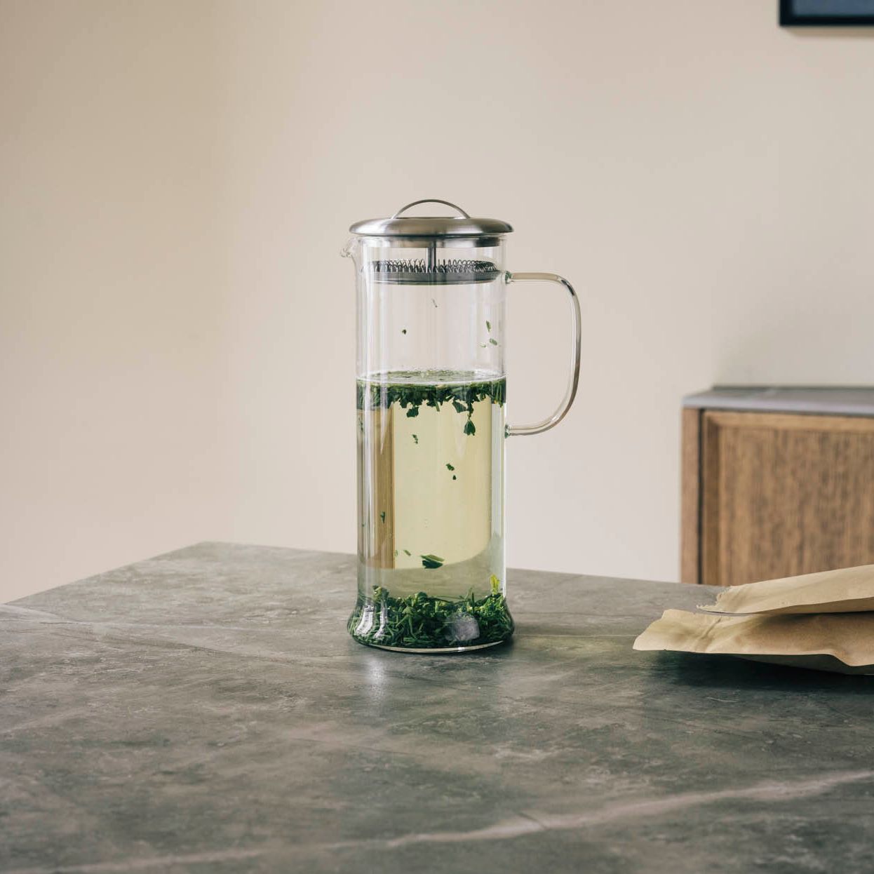 Teapot with Strainer Cylinder Pot large