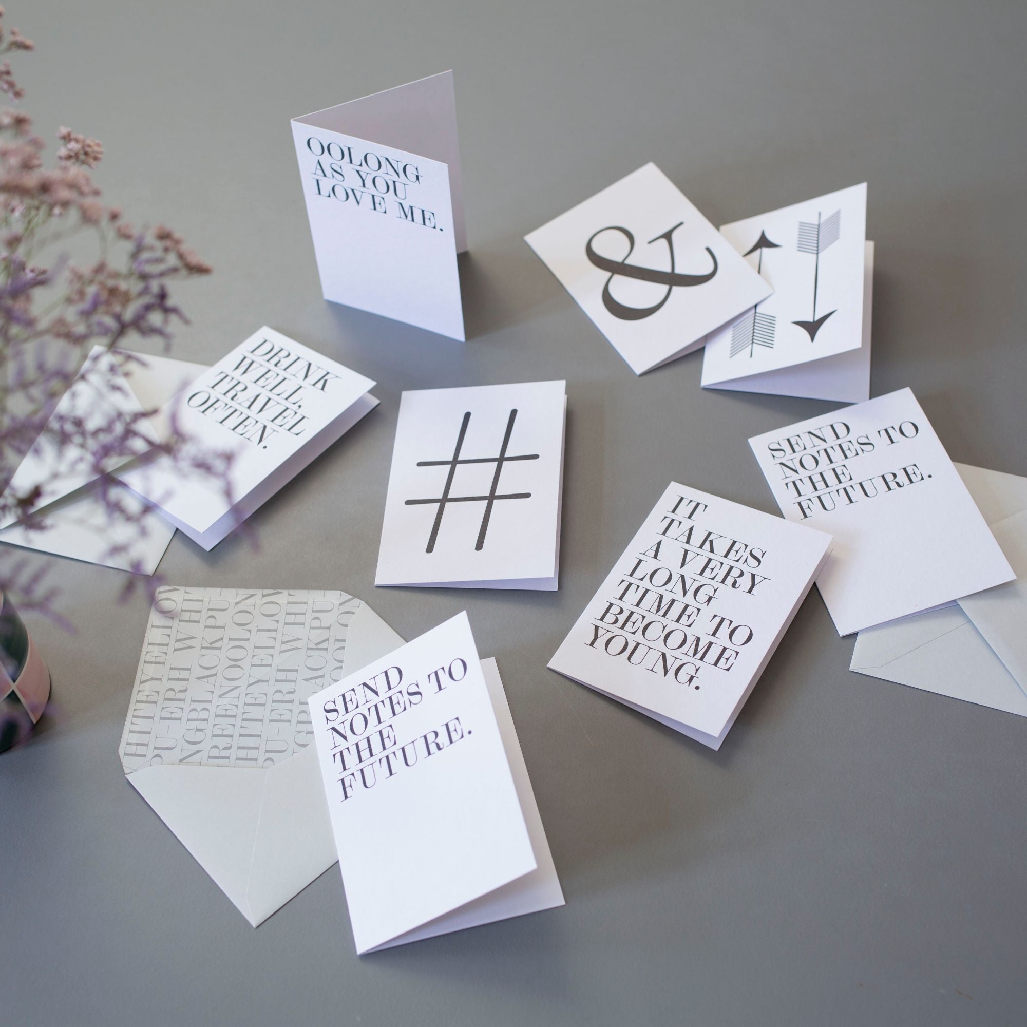 Greeting & Birthday Card Greeting Cards Origin Typo Set of 8